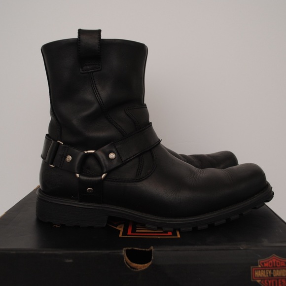 Harley Davidson Charleston Leather Boots D94232 Black Men's US 11.5 - Picture 7 of 16